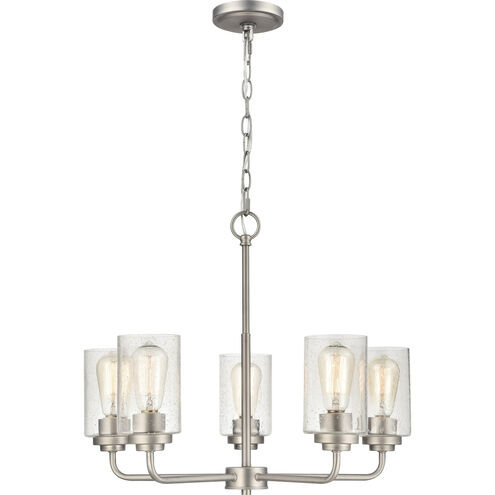 Moven 5 Light 23 inch Satin Nickel Chandelier Ceiling Light